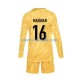 Camisola França Mike Maignan 16 Guarda-redes Criança Equipamento Primeiro Euro 2024 Manga Comprida